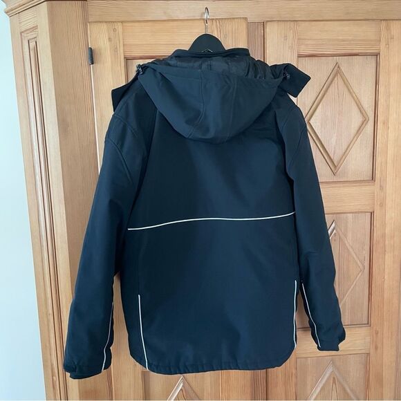 Qualitex Pro Black Men’s Ski/ Utility Jacket Size XL High Visibility - Picture 2 of 14